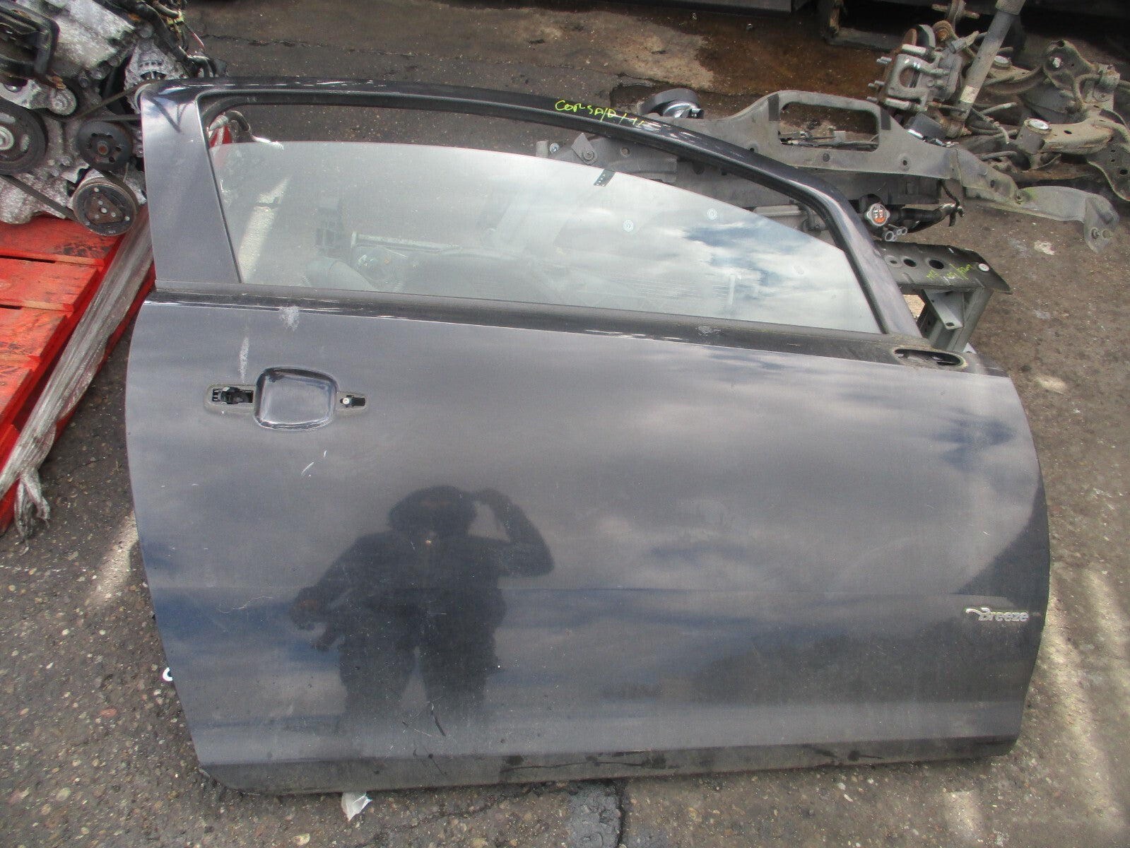 2012 VAUXHALL CORSA D 3 DOOR OS DRIVER SIDE DOOR BLACK