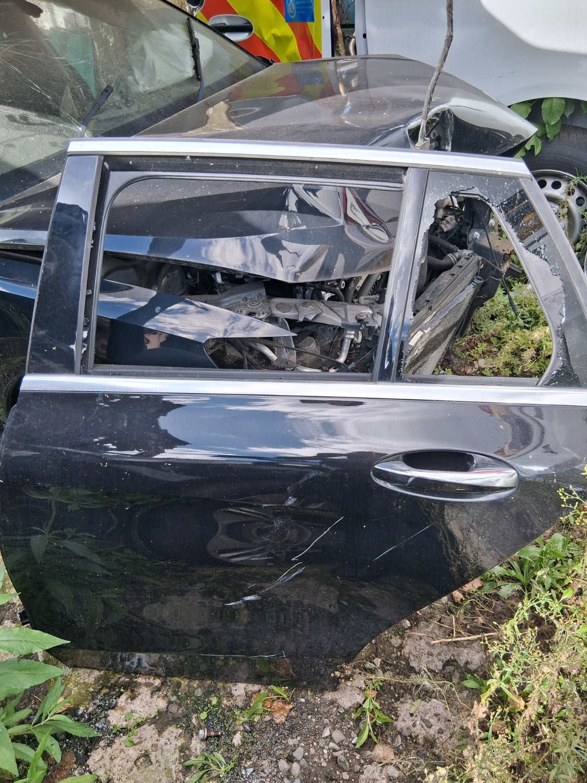 2016 MERCEDES C CLASS W205 NSR PASSENGER SIDE REAR LEFT BARE DOOR BLACK 197
