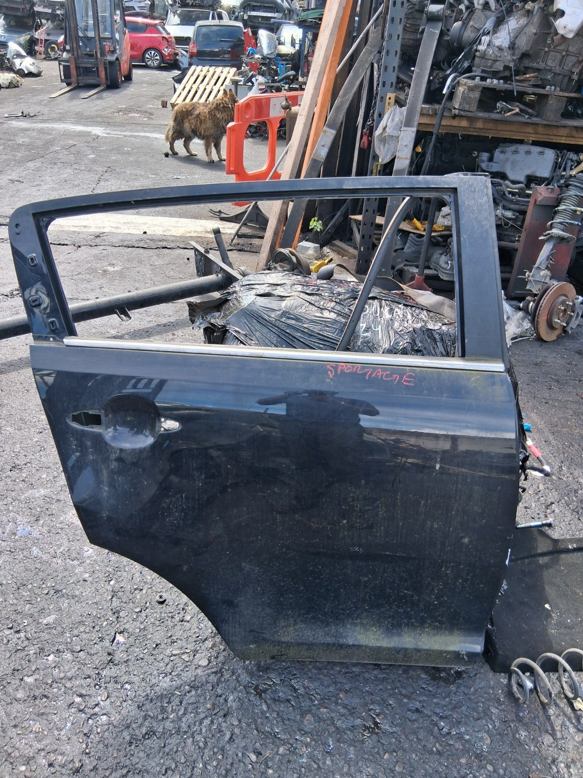 KIA SPORTAGE MK3 2012 OSR DRIVER SIDE REAR BARE DOOR PHANTOM BLACK 1K