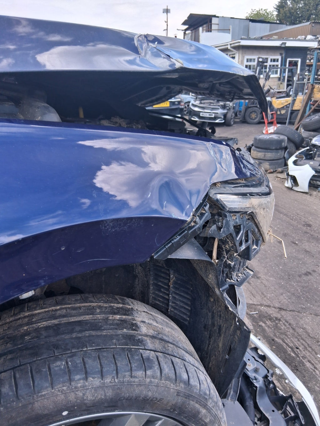 2022 VW VOLKSWAGEN GOLF MK8 R LINE OSF DRIVER SIDE FRONT RIGHT WING PANEL BLUE