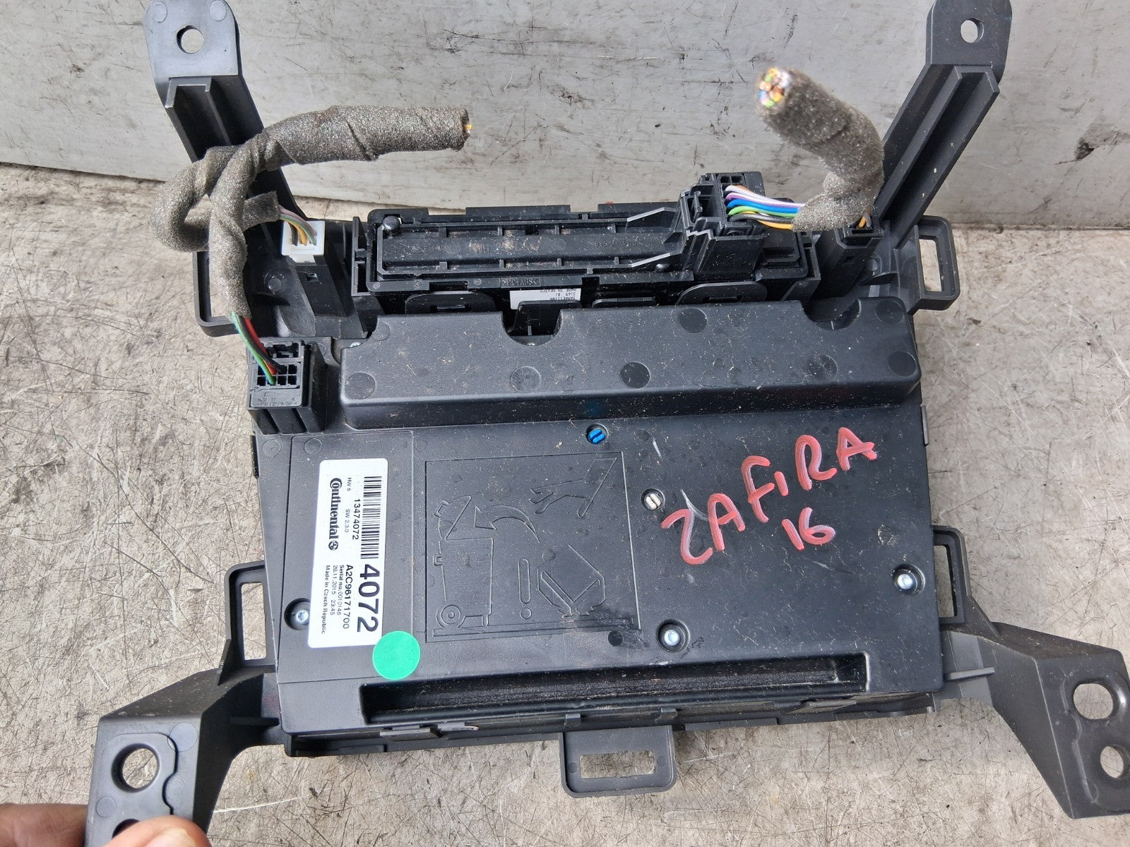 2016 VAUXHALL ZAFIRA C MK3 RADIO CD PLAYER ,MULTIMEDIA SWITCH PANEL 13474072