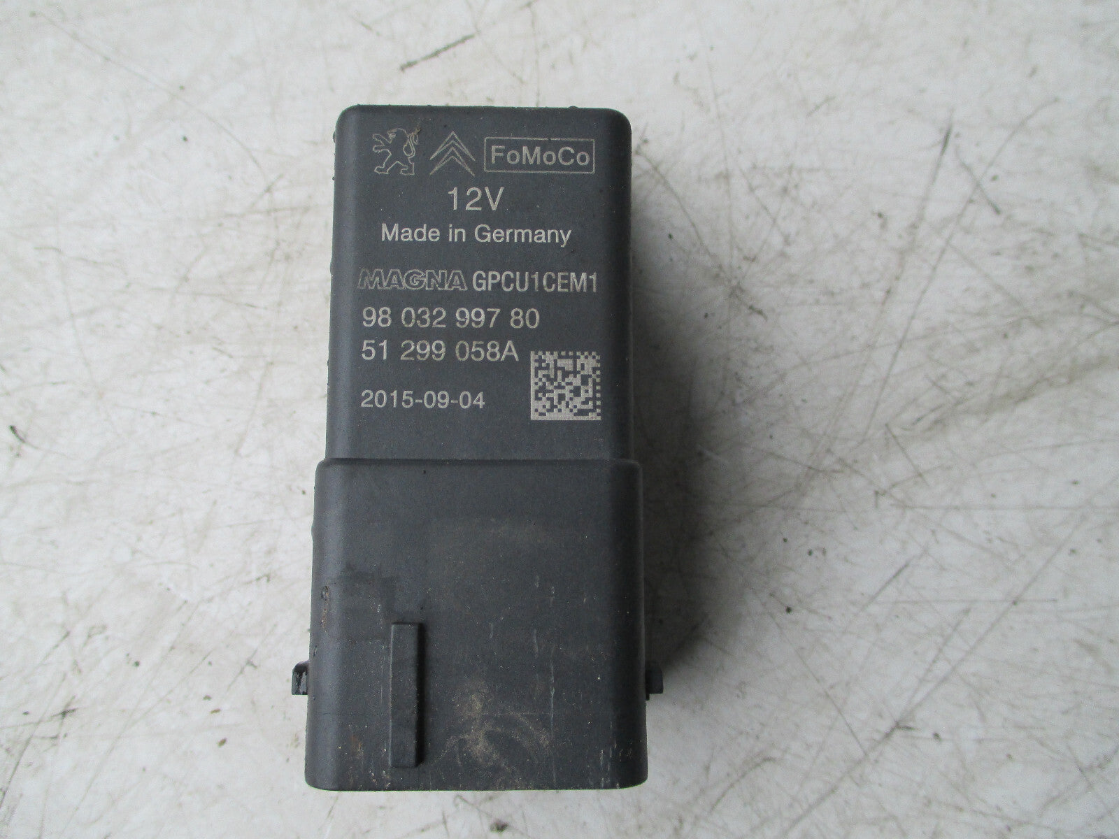 FORD MONDEO MK5 2016 GLOW PLUG RELAY 9803299780