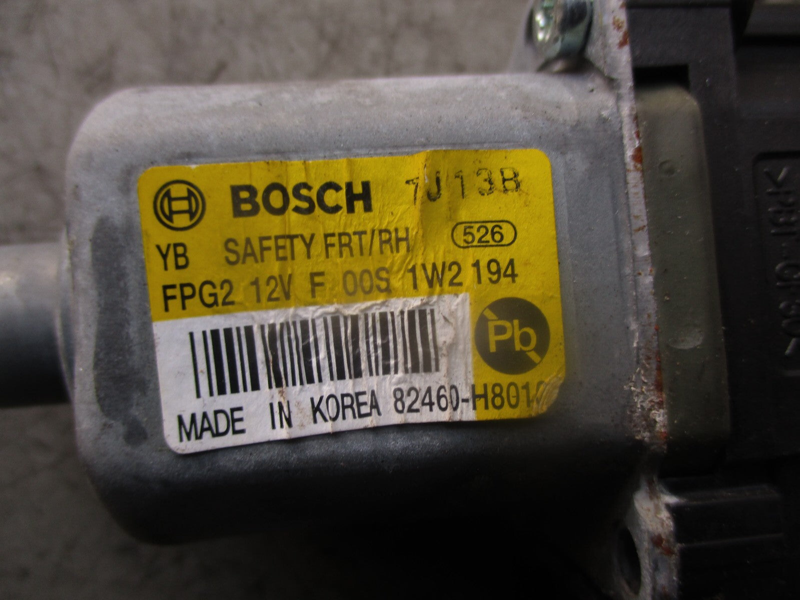 2018 KIA STONIC OSF DRIVER SIDE FRONT RIGHT WINDOW MOTOR REGULATOR 82460H8010