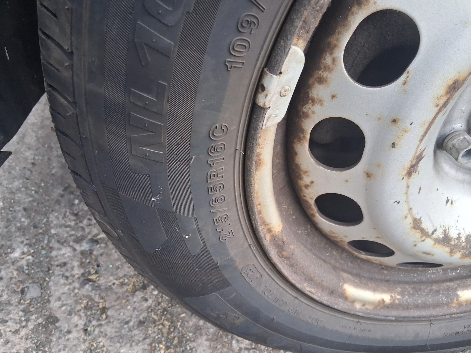 2019 CITROEN DISPATCH VIVARO MK3 16 INCH STEEL WHEEL WITH TYRE 215/65R16C REF 2