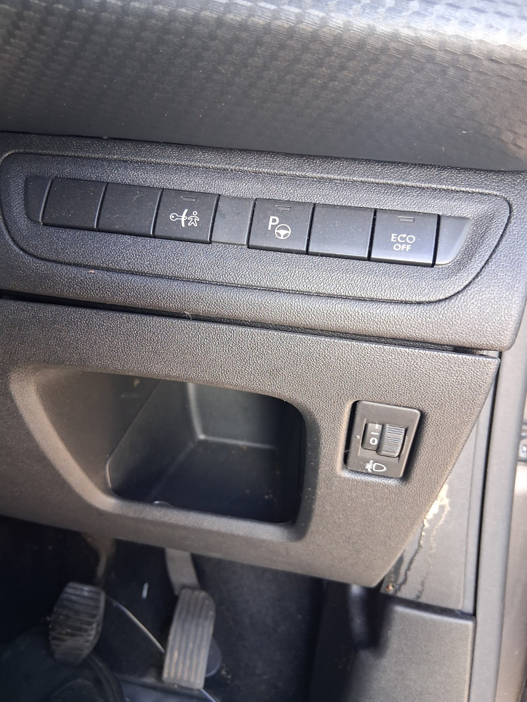2019 PEUGEOT 208 MK1 HEADLIGHT ADJUSTER CONTROL SWITCH PANEL