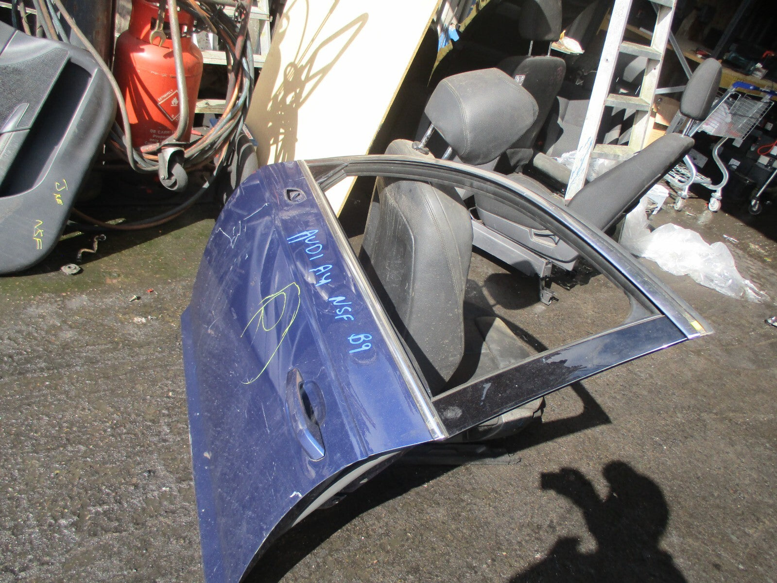 AUDI A4 B9 2017 SALOON NSF PASSENGER SIDE FRONT DOOR BLUE