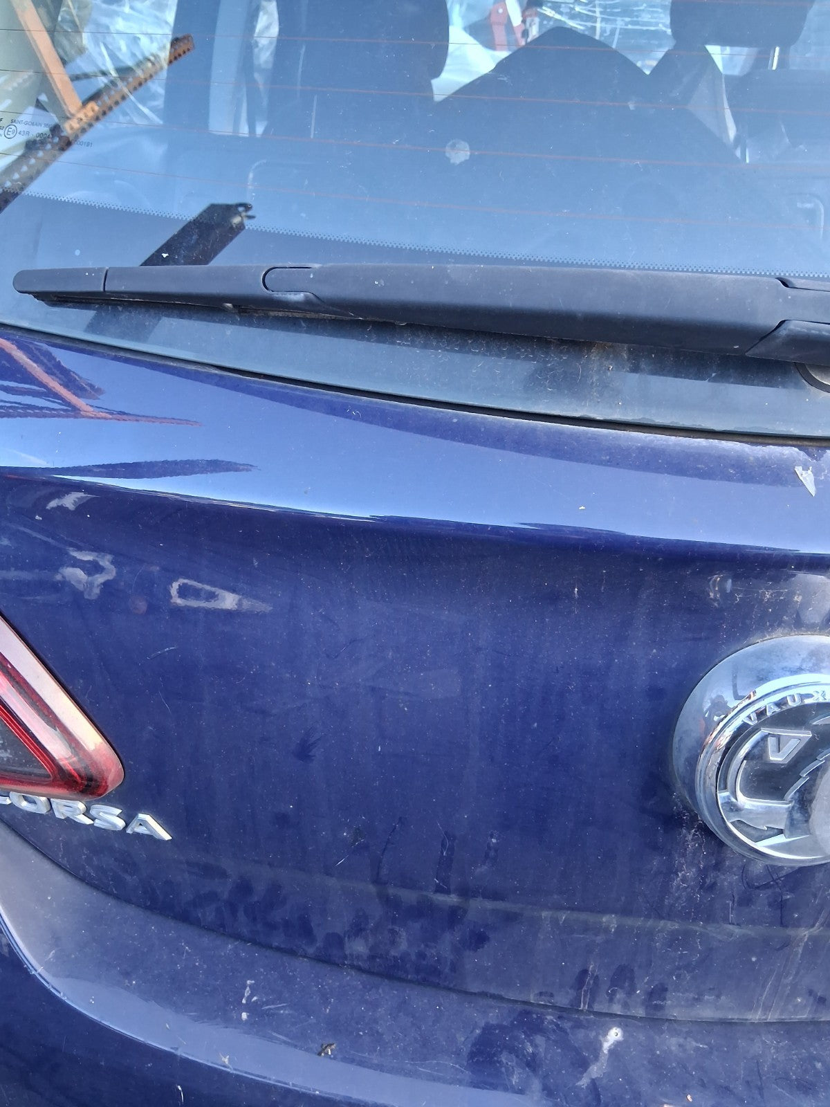 2016 VAUXHALL CORSA E BARE REAR TAILGATE BOOTLID BLUE