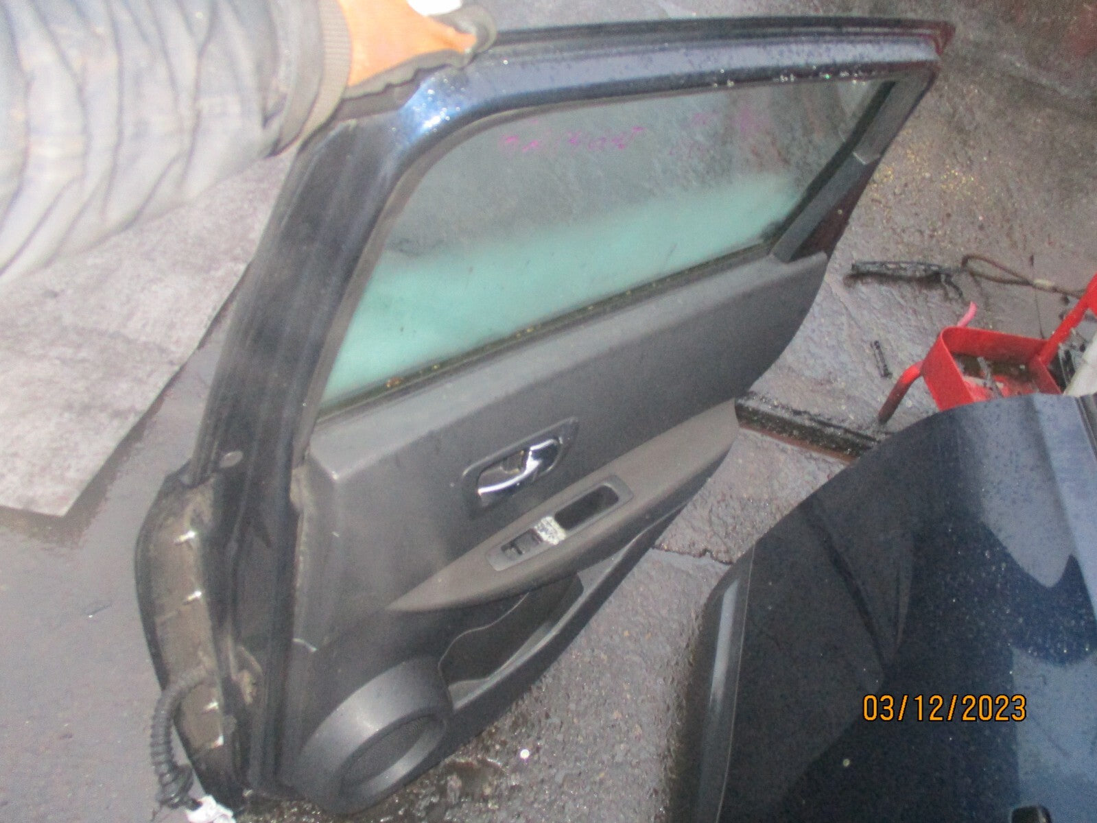 2009 NISSAN QASHQAI J10 OSR DRIVER SIDE REAR DOOR COMPLETE BLUE