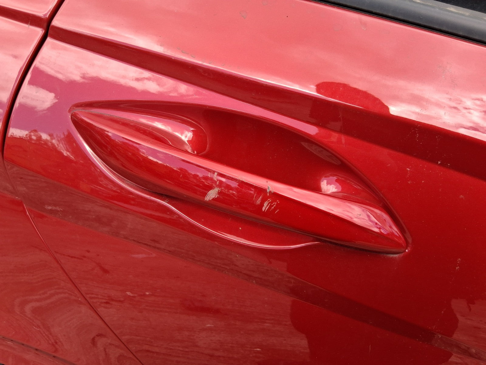 2026 HYUNDAI I20 MK3 OSR DRIVER SIDE REAR EXTERIOR DOOR HANDLE RED