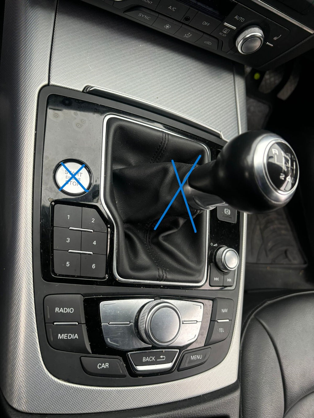 2017 AUDI A6 FACELIFT C7 4G RADIO MEDIA CONTROL & GEAR STICK SURROUND TRIM