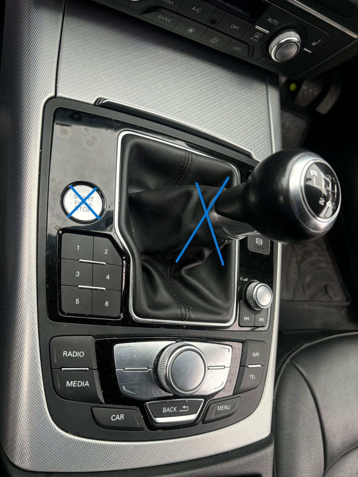 2017 AUDI A6 FACELIFT C7 4G RADIO MEDIA CONTROL & GEAR STICK SURROUND TRIM