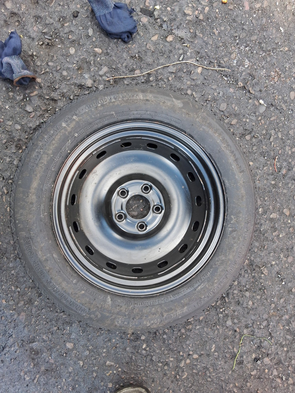 2008 MERCEDES B CLASS W245 16 INCH SPACE SAVER SPARE WHEEL WITH TYRE 125/90R16