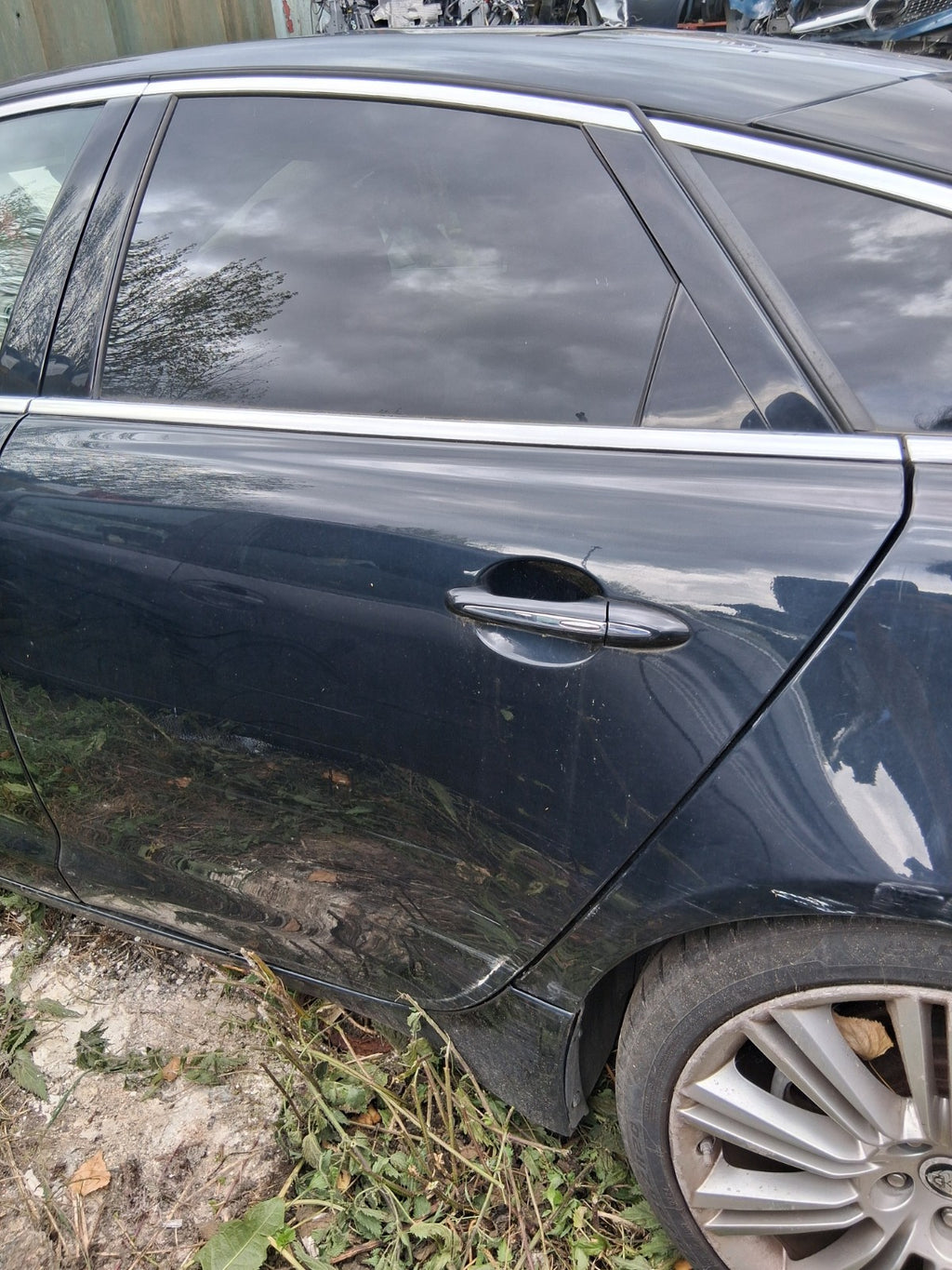 2012 JAGUAR XJ X351 NSR PASSENGER SIDE REAR BARE DOOR MIDNIGHT BLACK MET PEF