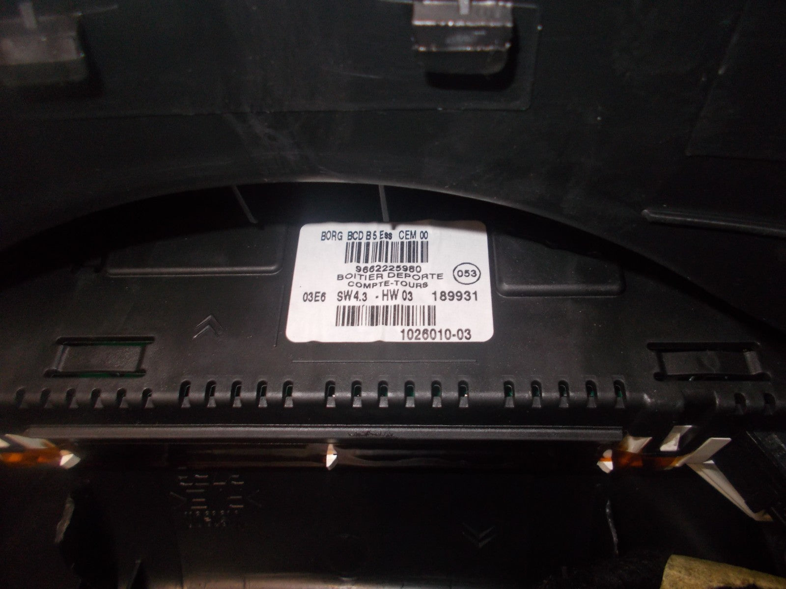 CITROEN C4 LA MK1 DIGITAL CLOCK DISPLAY SCREEN & TRIM 9662225980