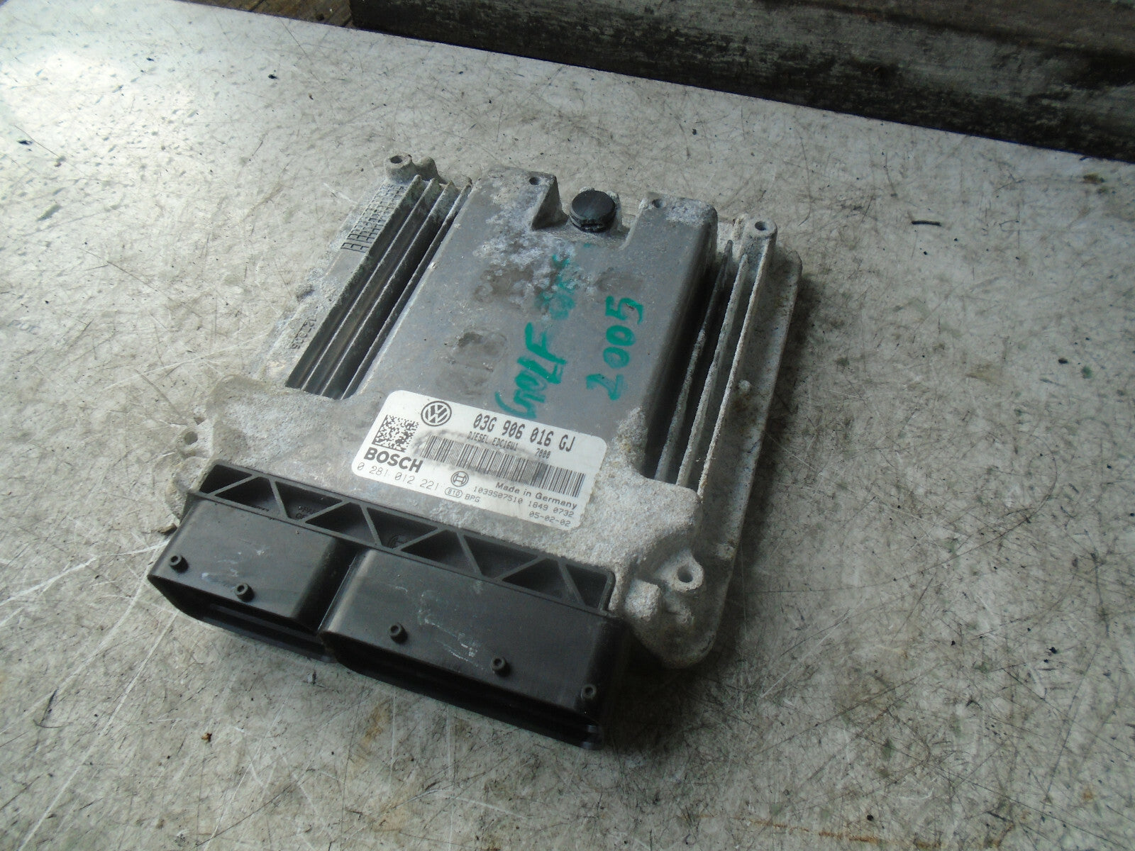 2005 VOLKSWAGEN GOLF MK5 2.0 DIESEL ECU ENGINE CONTROL MODULE UNIT 03G906016GJ