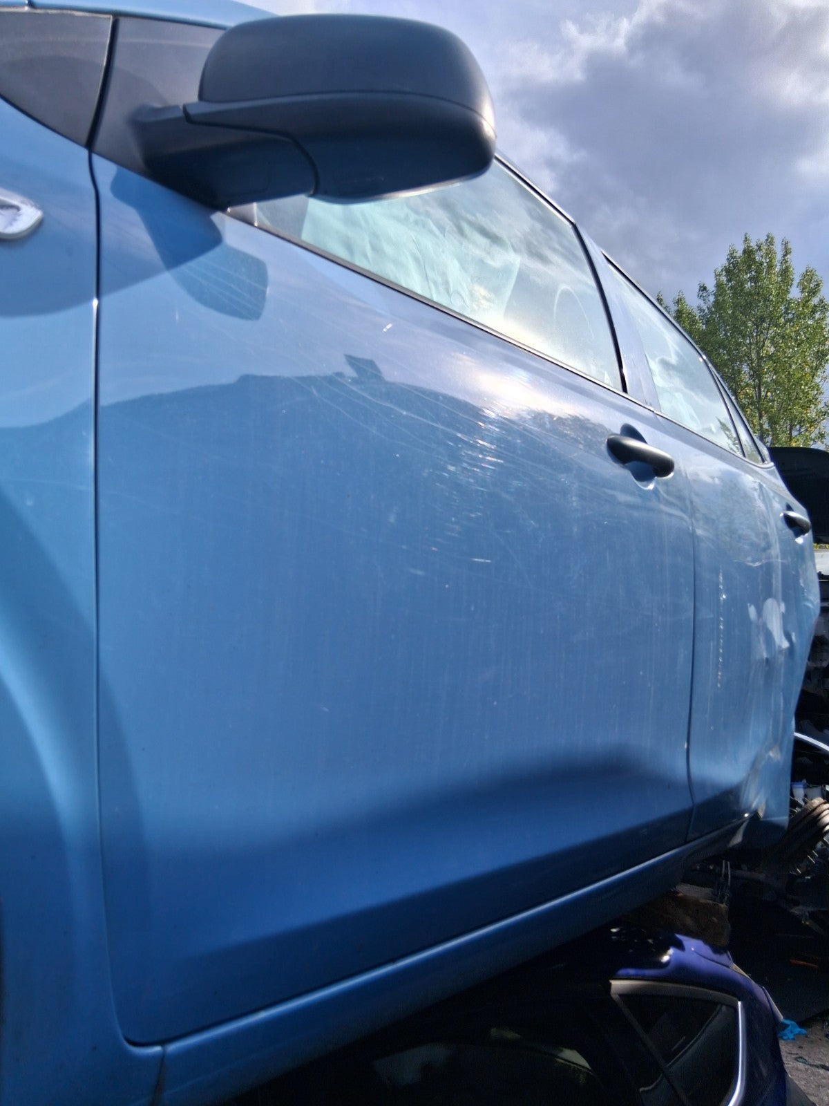 2019 KIA PICANTO MK3 NSF PASSENGER SIDE FRONT BARE DOOR BLUE