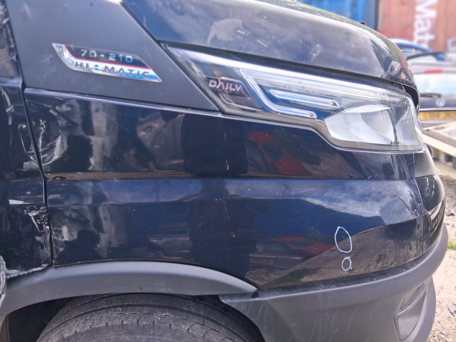 2023 IVECO DAILY MK6 FACELIFT 3.0 DIESEL AUTO XLWB COMPLETE FRONT END NERO BLACK