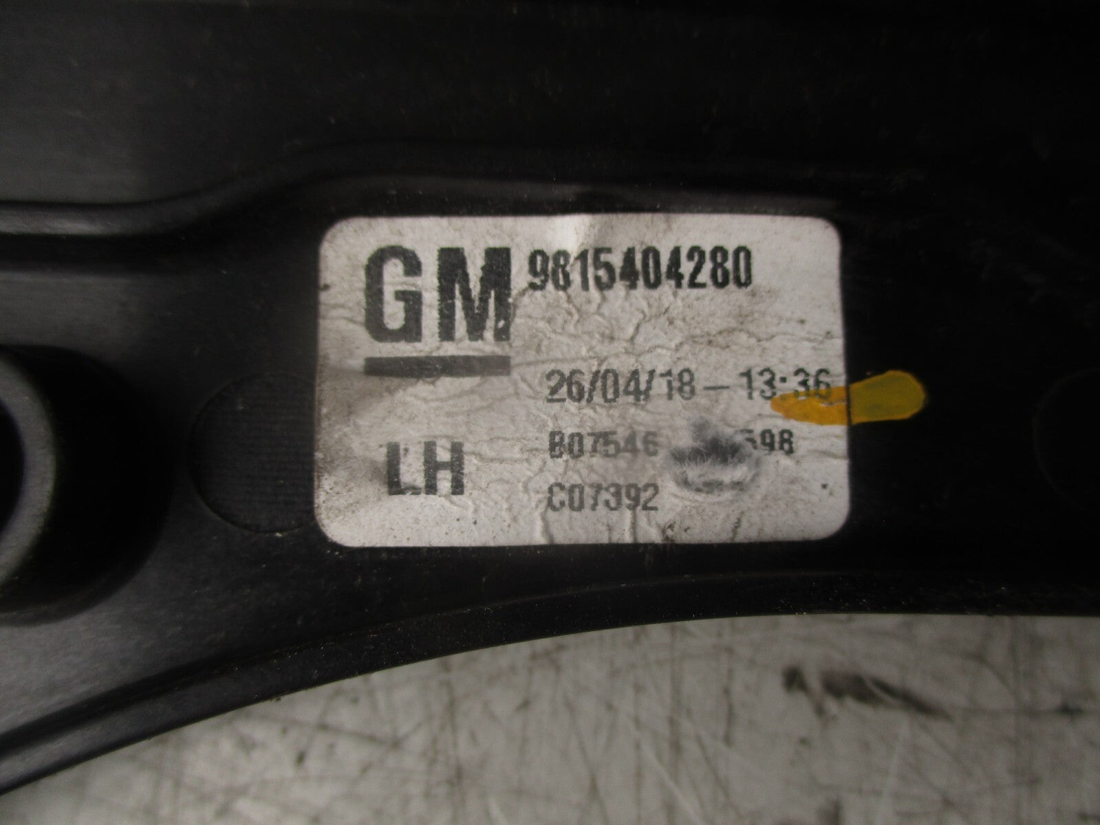 2018 VAUXHALL GRANDLAND X NSF PASSENGER FRONT WINDOW MOTOR REGULATOR 9815404280