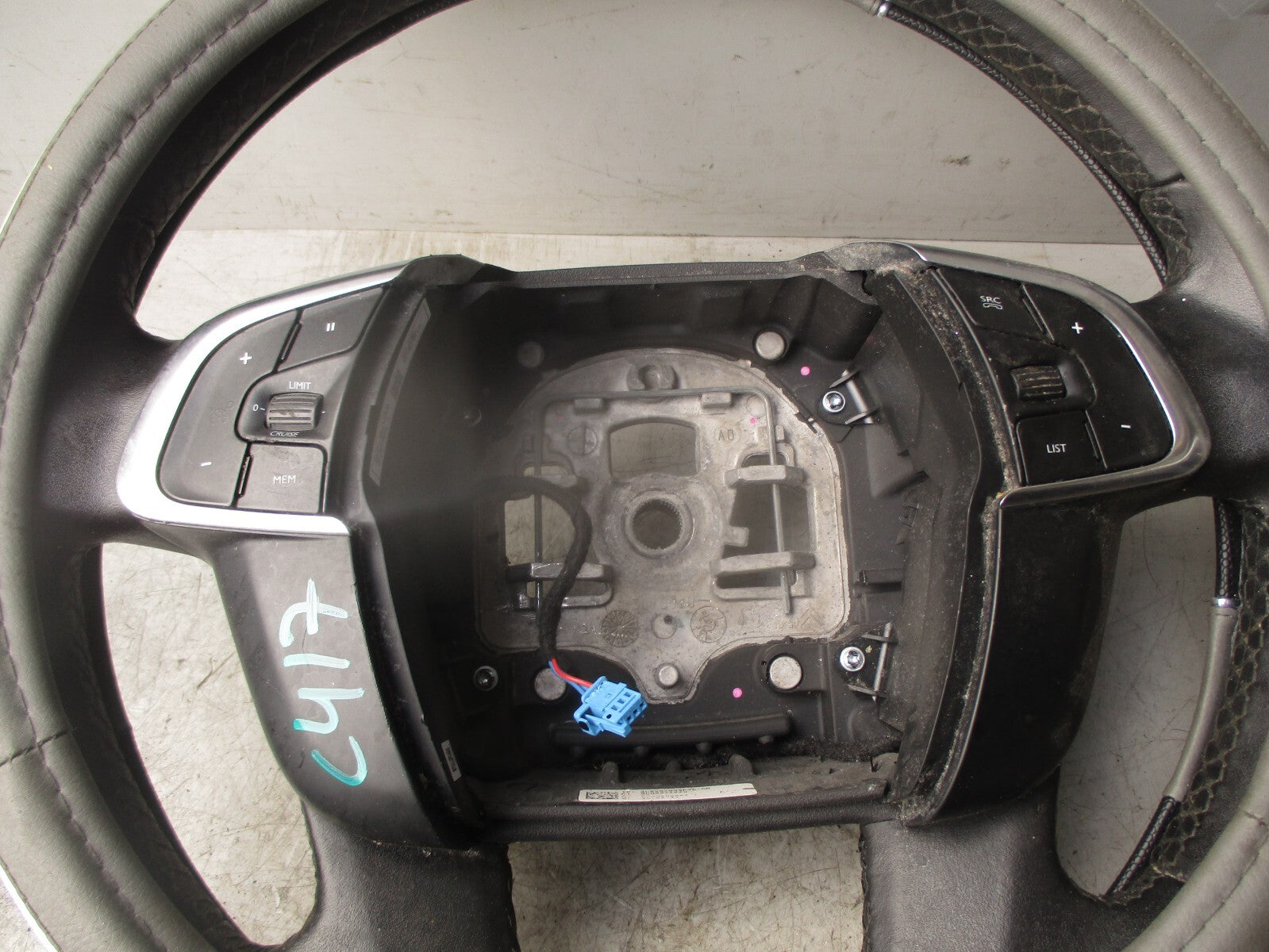 2017 CITROEN C4 MK2 1.6 DIESEL MULTI FUNCTIONAL STEERING WHEEL 98039712ZD