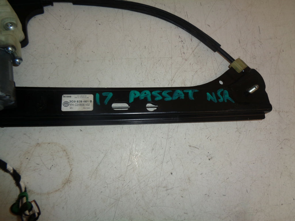 VW VOLKSWAGEN PASSAT B8 2017 NSR PASSENGER SIDE REAR DOOR WINDOW MOTOR REGULATOR