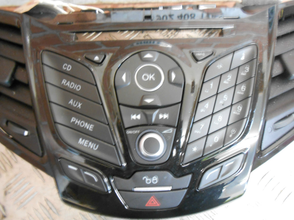 FORD FIESTA MK8 2015 IN CAR STEREO COLOR SCREEN HEAD UNIT & CONTROL PANEL BLACK