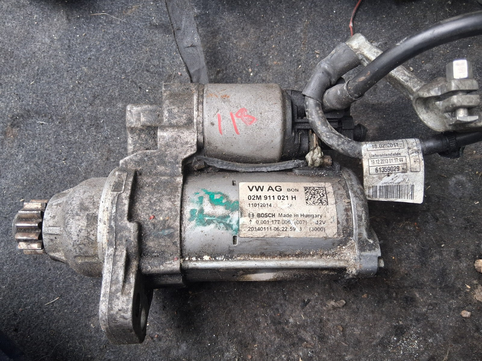 SKODA FABIA MK2 5J 2014 1.2 PETROL STARTER MOTOR 02M911021H