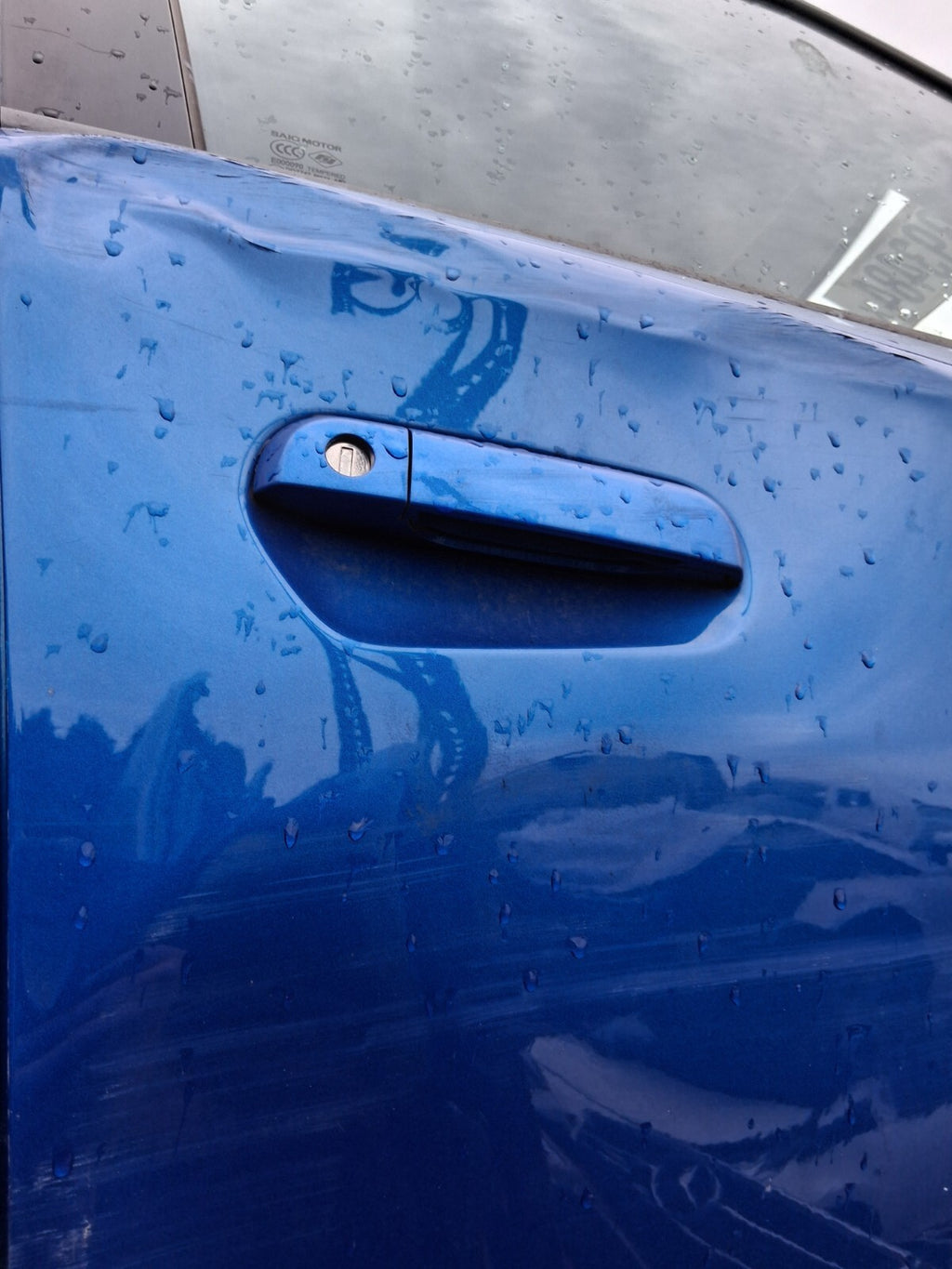 2021 MG 3 MK2 EXCLUSIVE OSF DRIVER SIDE DOOR HANDLE REGAL MOUNTAIN BLUE 5JSJ