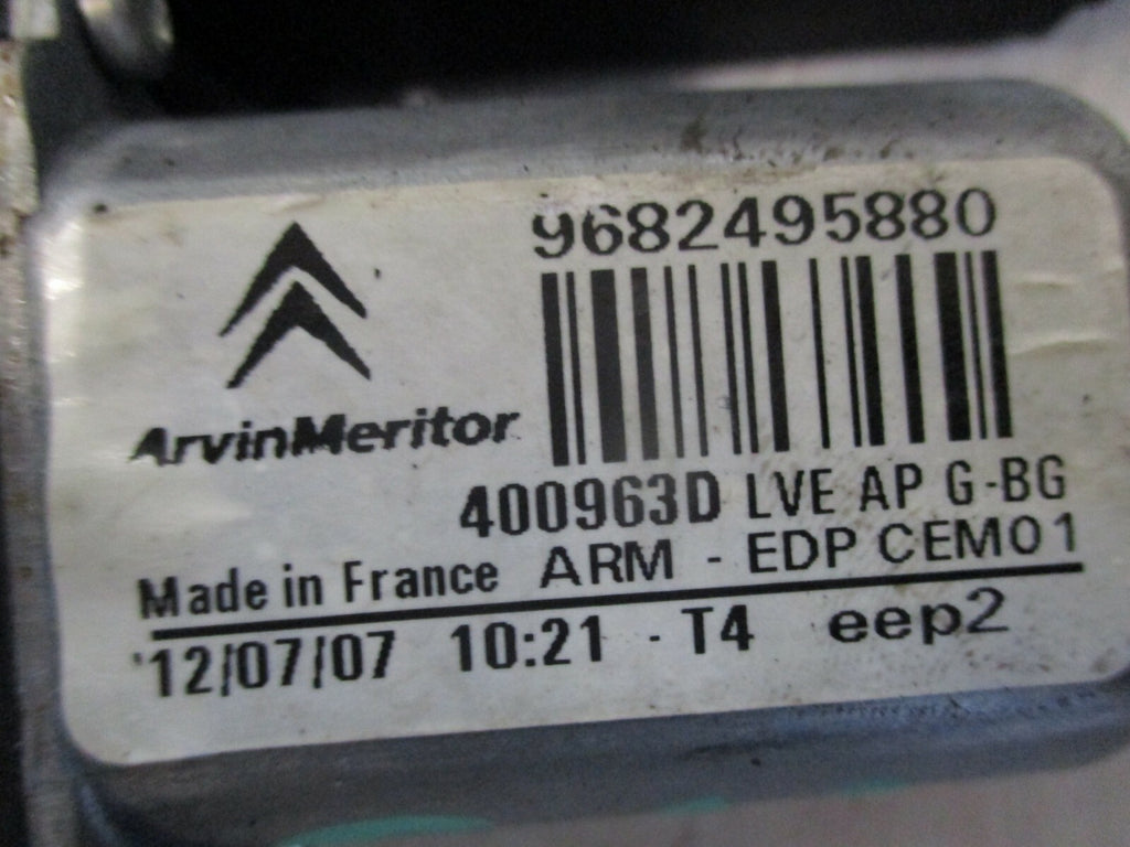 CITROEN C4 PICASSO 2008 NSF PASSENGER SIDE FRONT WINDOW MOTOR ONLY 9682495880