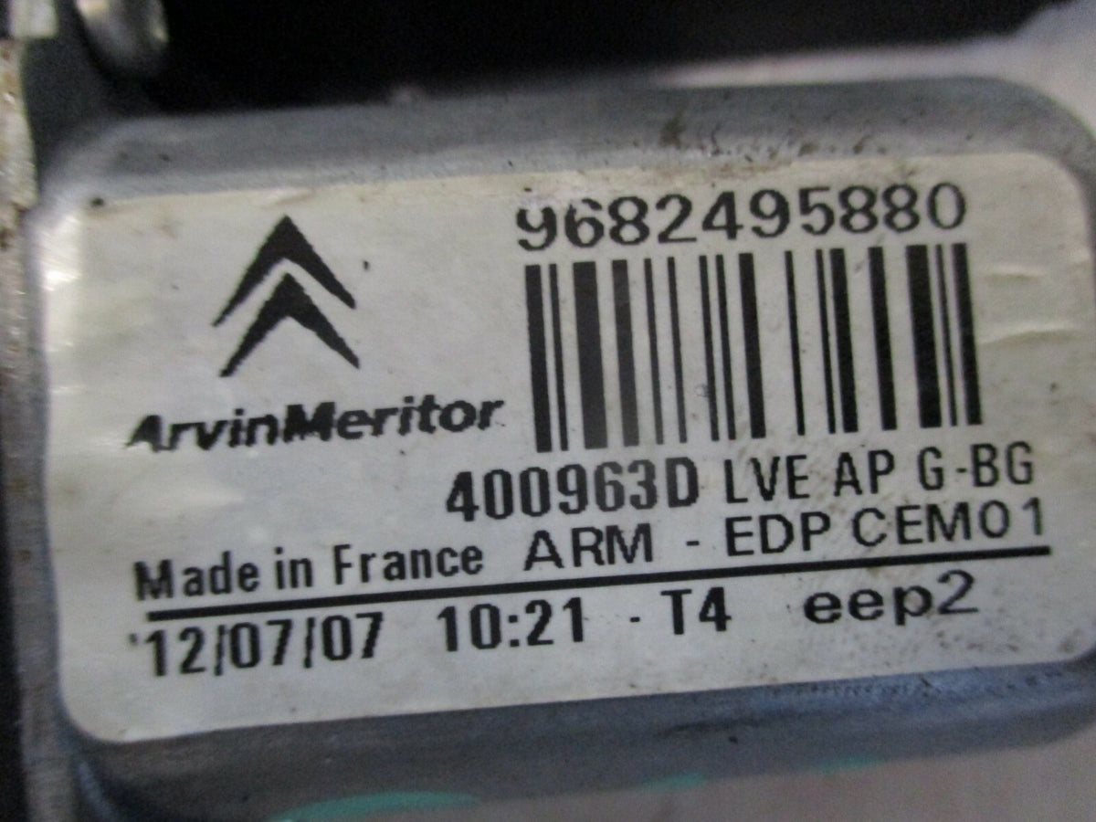 CITROEN C4 PICASSO 2008 NSF PASSENGER SIDE FRONT WINDOW MOTOR ONLY 9682495880