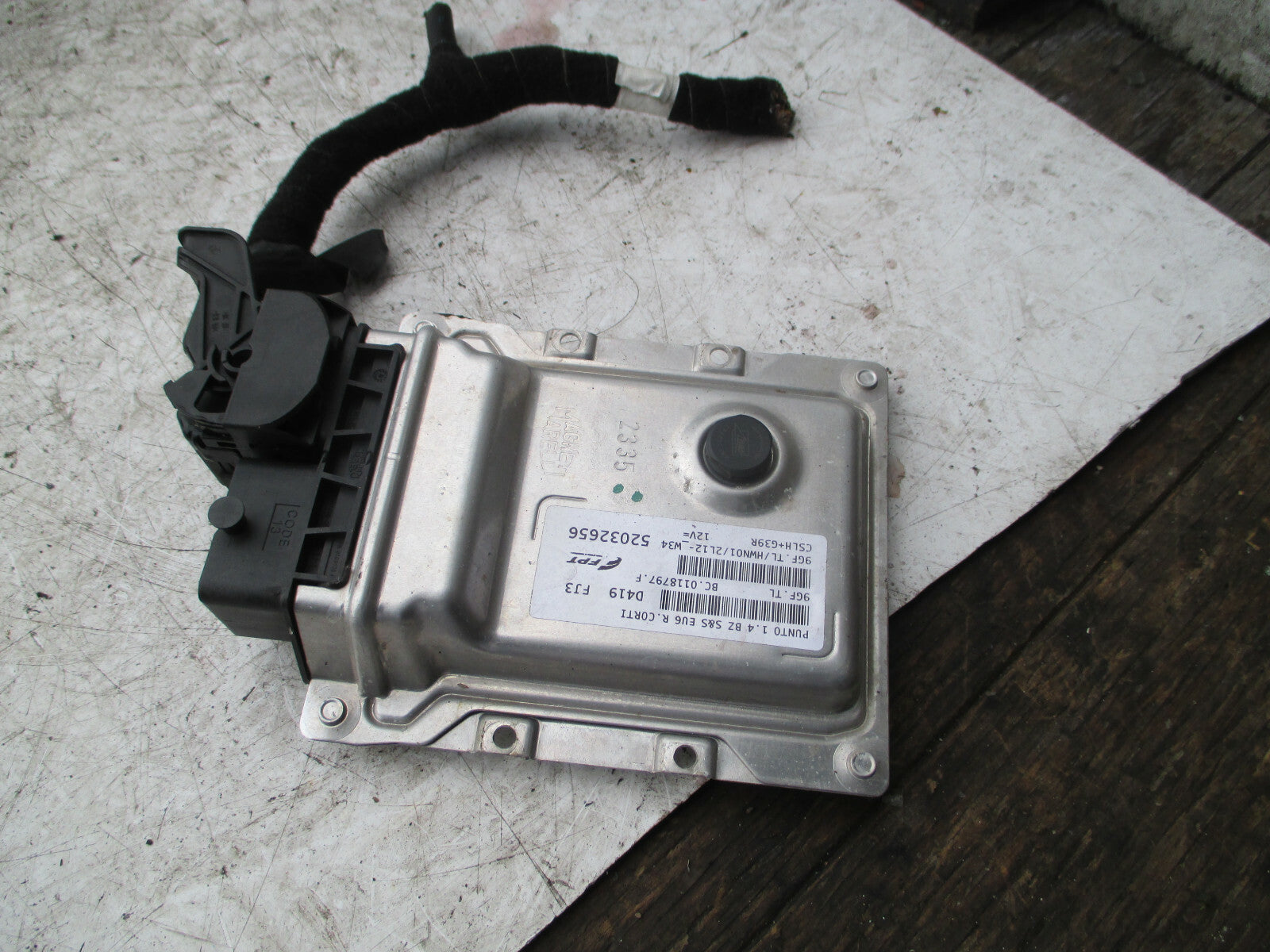 FIAT PUNTO 2015 EVO MK3 1.2 PETROL ECU ENGINE CONTROL MODULE UNIT 52032656