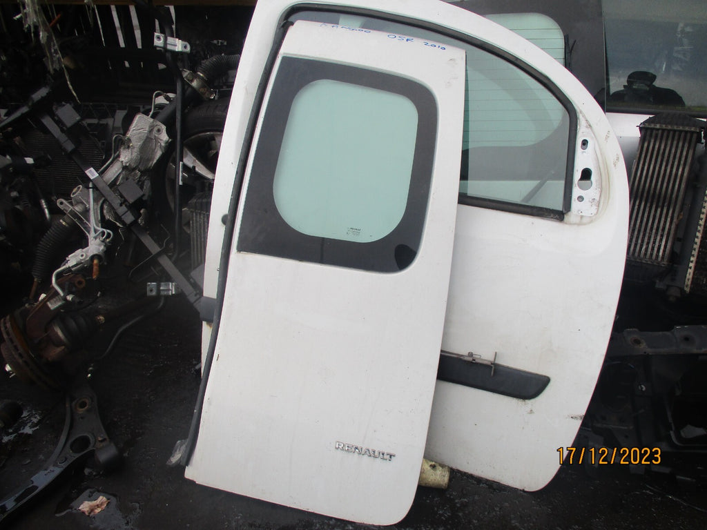 2010 RENAULT KANGOO MK2 OSR DRIVER SIDE REAR DOOR COMPLETE WITH GLASS WHITE