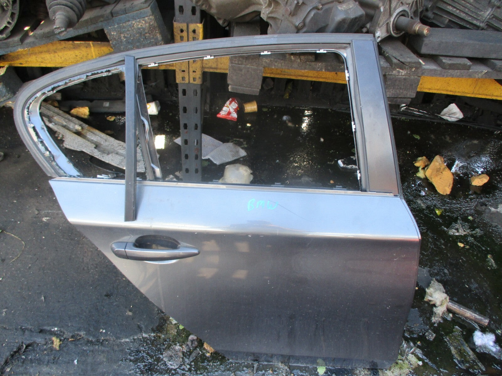 BMW 1 SERIES E87 2006 BARE OSR DRIVER SIDE REAR DOOR SHELL FRAME GREY
