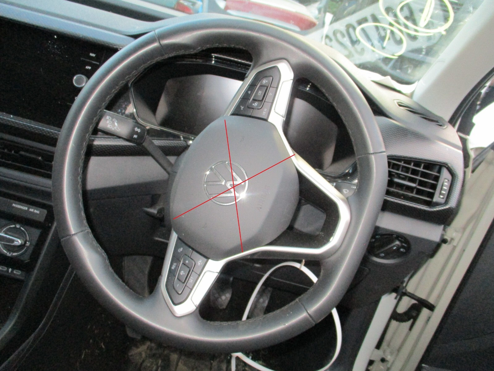 2023 VW VOLKSWAGEN T CROSS 3 SPOKE MULTIFUNCTION LEATHER STEERING WHEEL