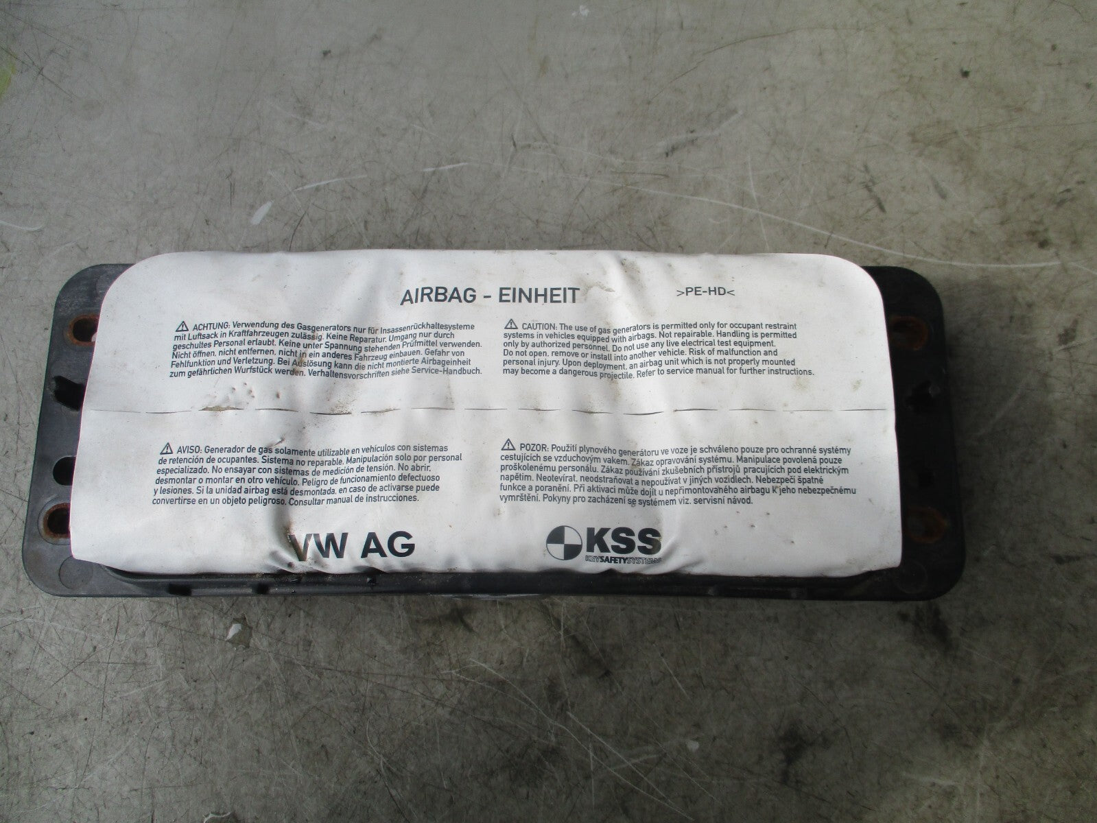 VOLKSWAGEN TRANSPORTER T6 2018 DASHBOARD SAFETY BAGS SRS 7E0880204