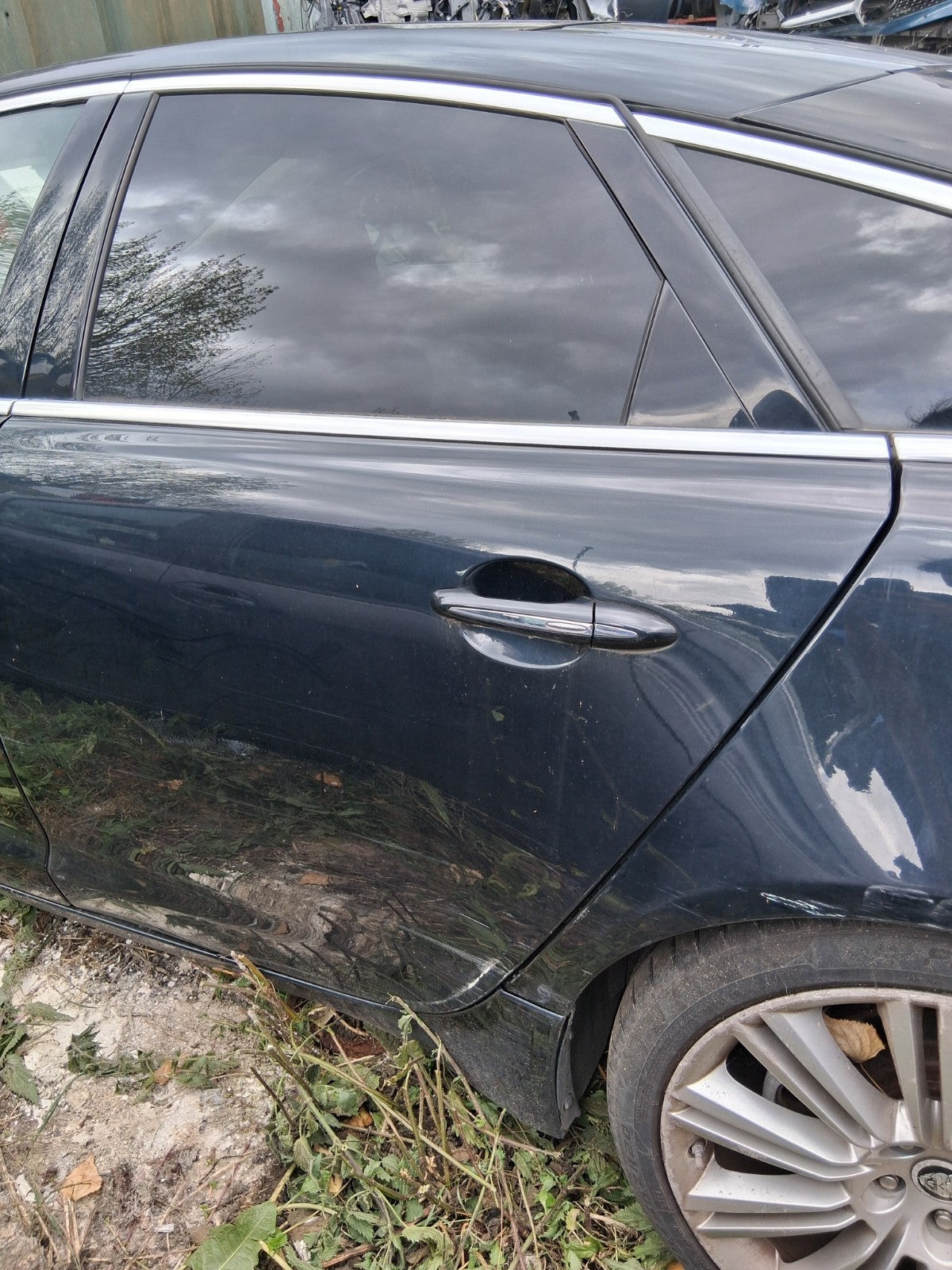 2012 JAGUAR XJ X351 NSR PASSENGER SIDE REAR BARE DOOR MIDNIGHT BLACK MET PEF