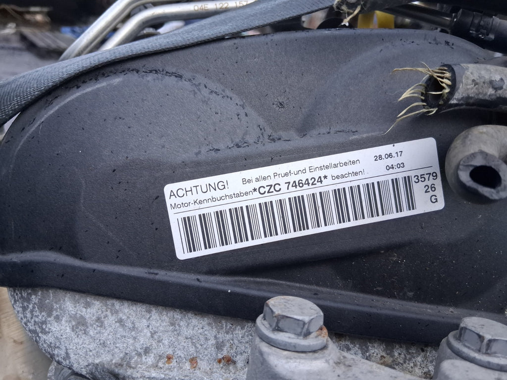 AUDI A1 2018 8X 1.4 PETROL BARE ENGINE WITH PUMP & INJECTORS CZC CZCA