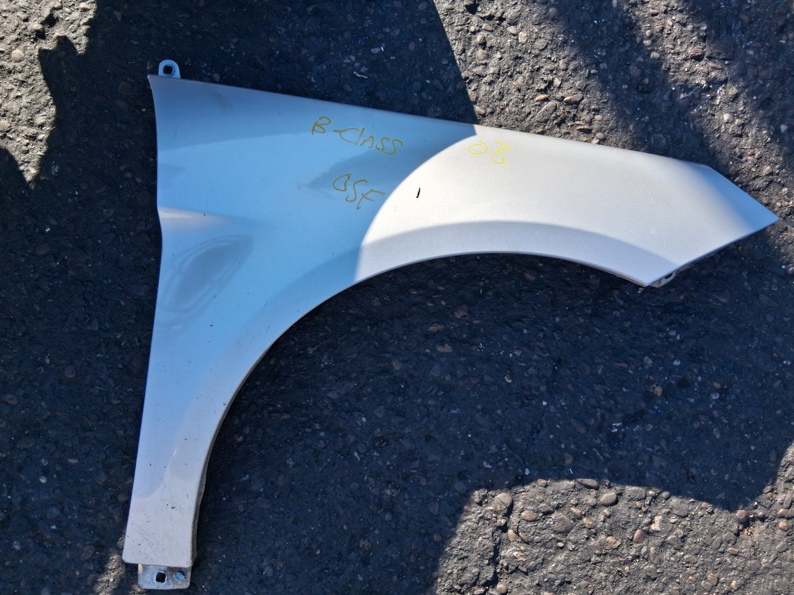 2008 MERCEDES B CLASS W245 OSF DRIVER SIDE FRONT RIGHT WING PANEL SILVER