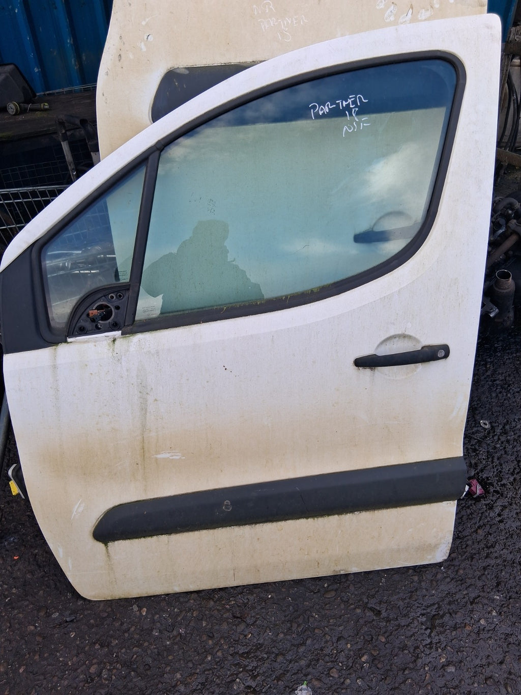 2018 PEUGEOT PARTNER MK2 NSF PASSENGER SIDE FRONT LEFT BARE DOOR WHITE