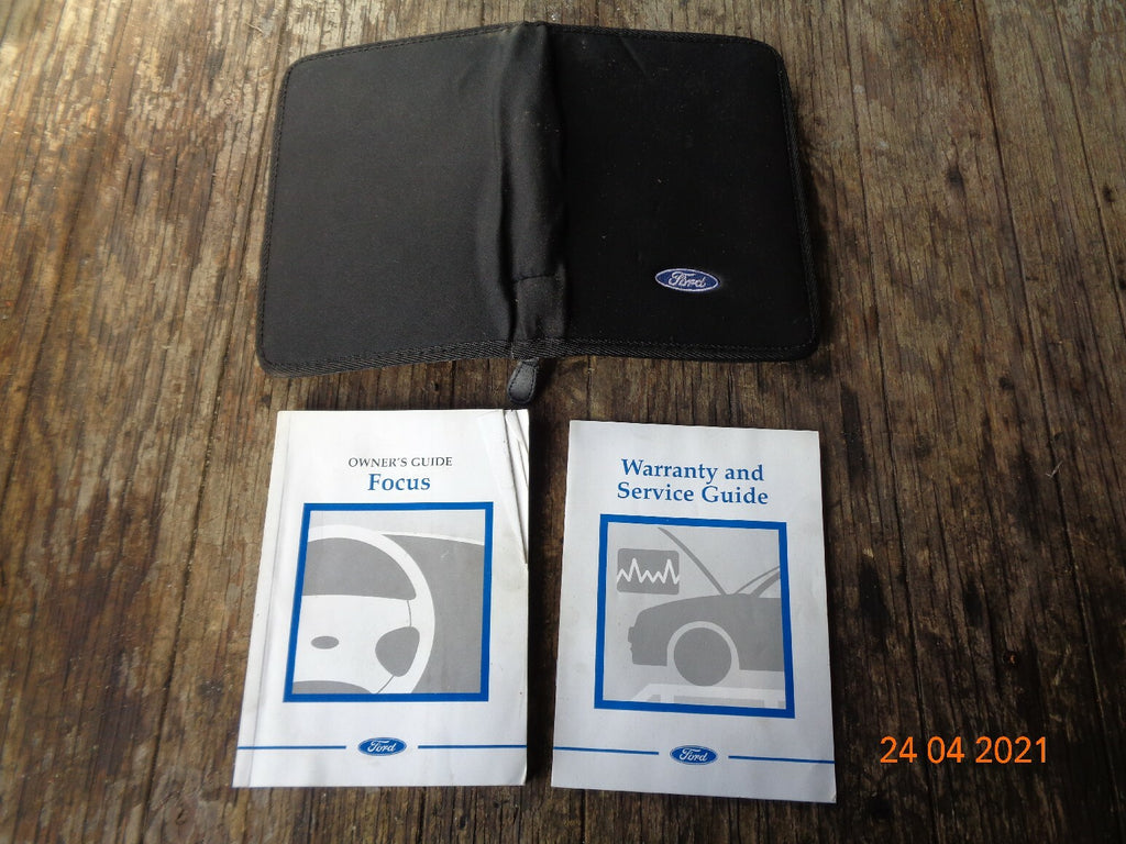 FORD FOCUS MK1 2001 OWNERS MANUAL HANDBOOK GUIDE BOOKLET POUCH WALLET BAG