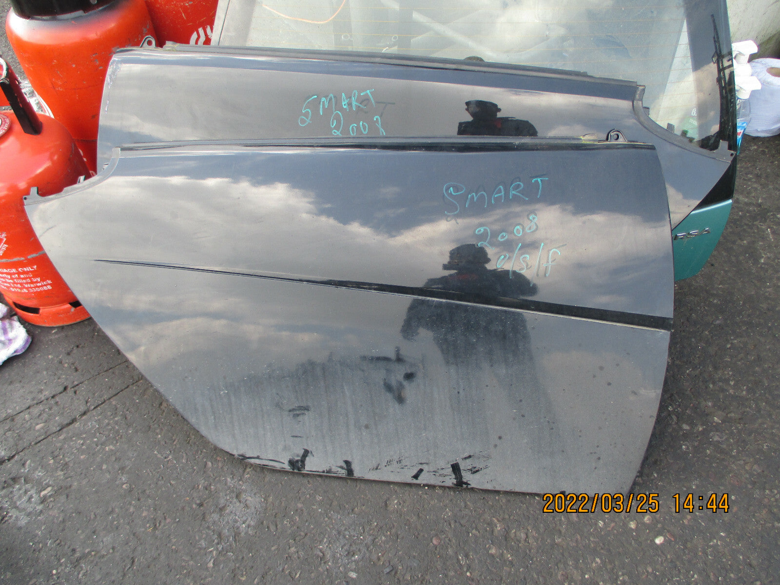 SMART FORTWO 2008 OSF DRIVER SIDE DOOR BLACK