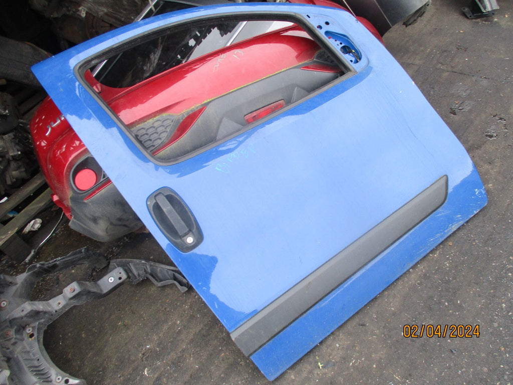 PEUGEOT BIPPER 2015 OSF DRIVER SIDE FRONT DOOR BLUE