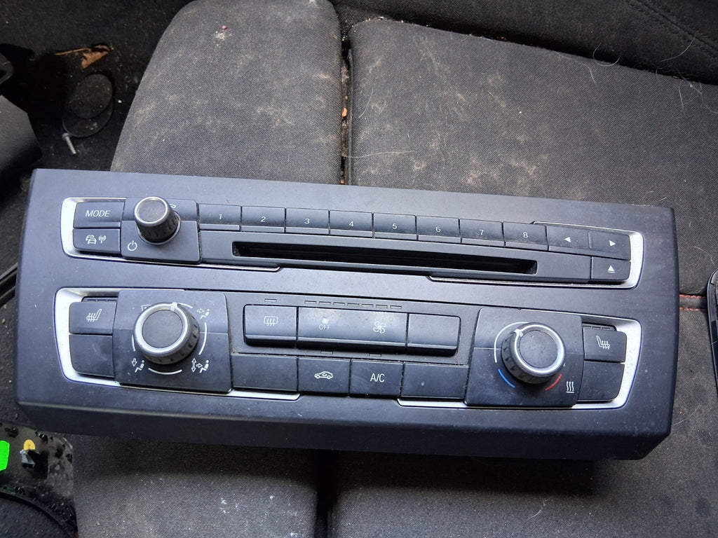 2014 BMW 1 SERIES F20 3 DOOR RADIO CD PLAYER & AC HEATER CLIMATE CONTROL 9207197