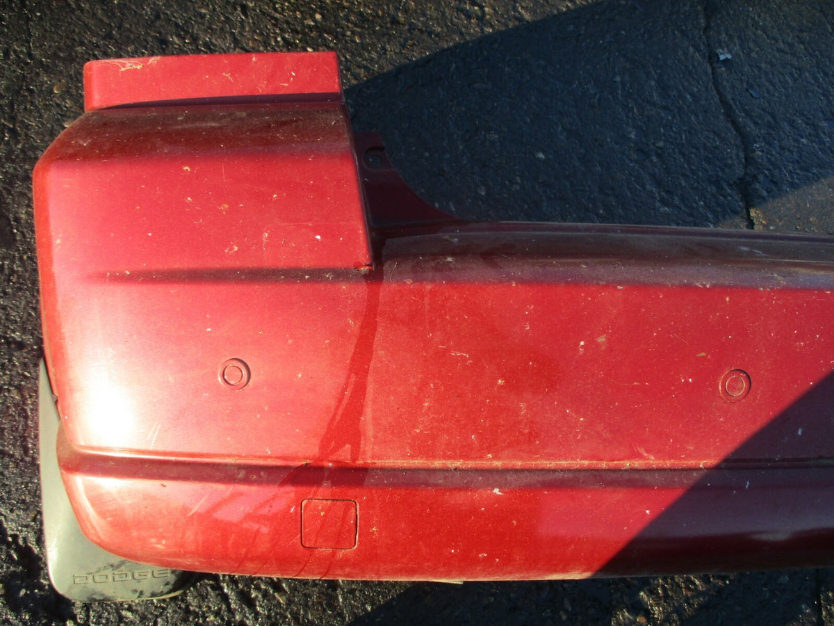 DODGE CALIBER 2008 COMPLETE REAR BACK PLASTIC BUMPER WITH MUD GUARD FLAP IN RED