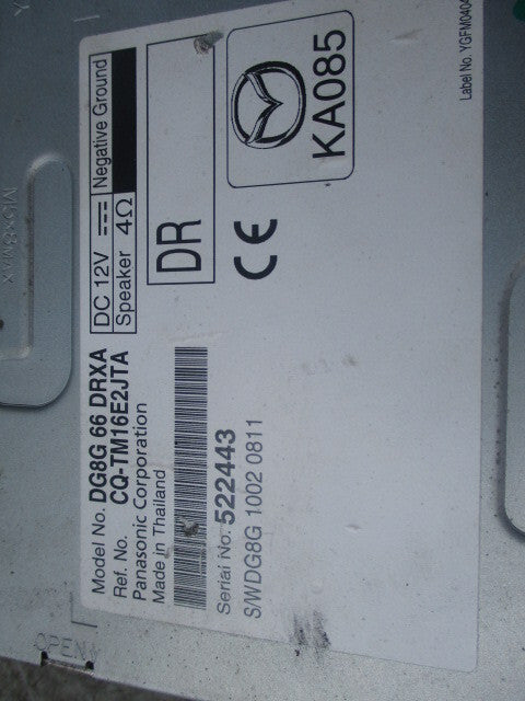 2019 MAZDA 2 MK4 SAT NAV CONTROL MODULE DG8G66DRXA