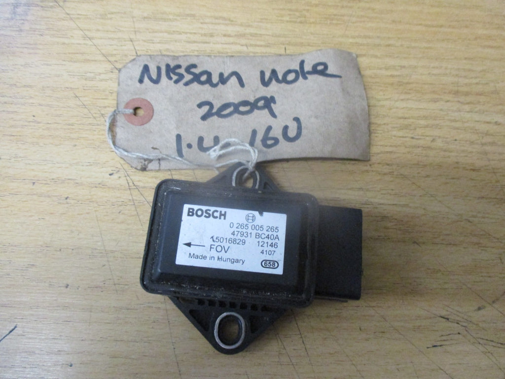 NISSAN NOTE E11 2011 1.4 16V PETROL ACCELERATION YAW RATE SENSOR UNIT 0265005265