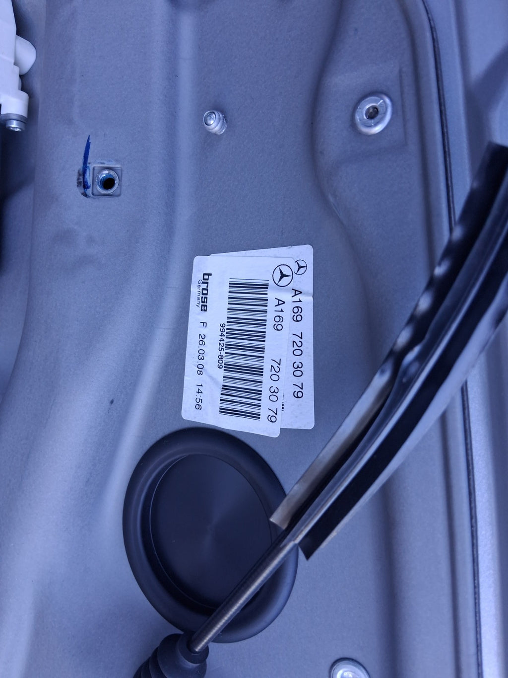 2008 MERCEDES B CLASS W245 OSF DRIVER SIDE FRONT RIGHT BARE DOOR SILVER
