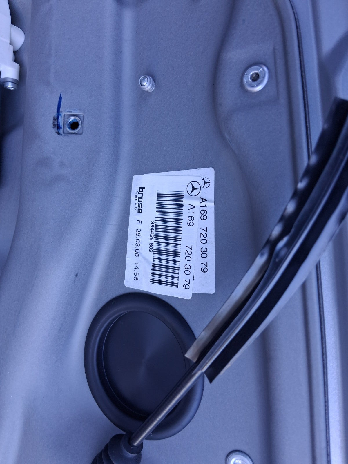 2008 MERCEDES B CLASS W245 OSF DRIVER SIDE FRONT RIGHT BARE DOOR SILVER