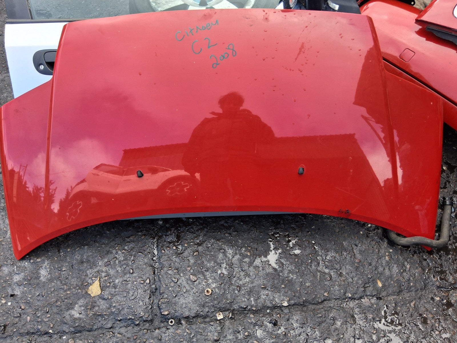 2008 CITROEN C2 FRONT BONNET HOOD PANEL RED