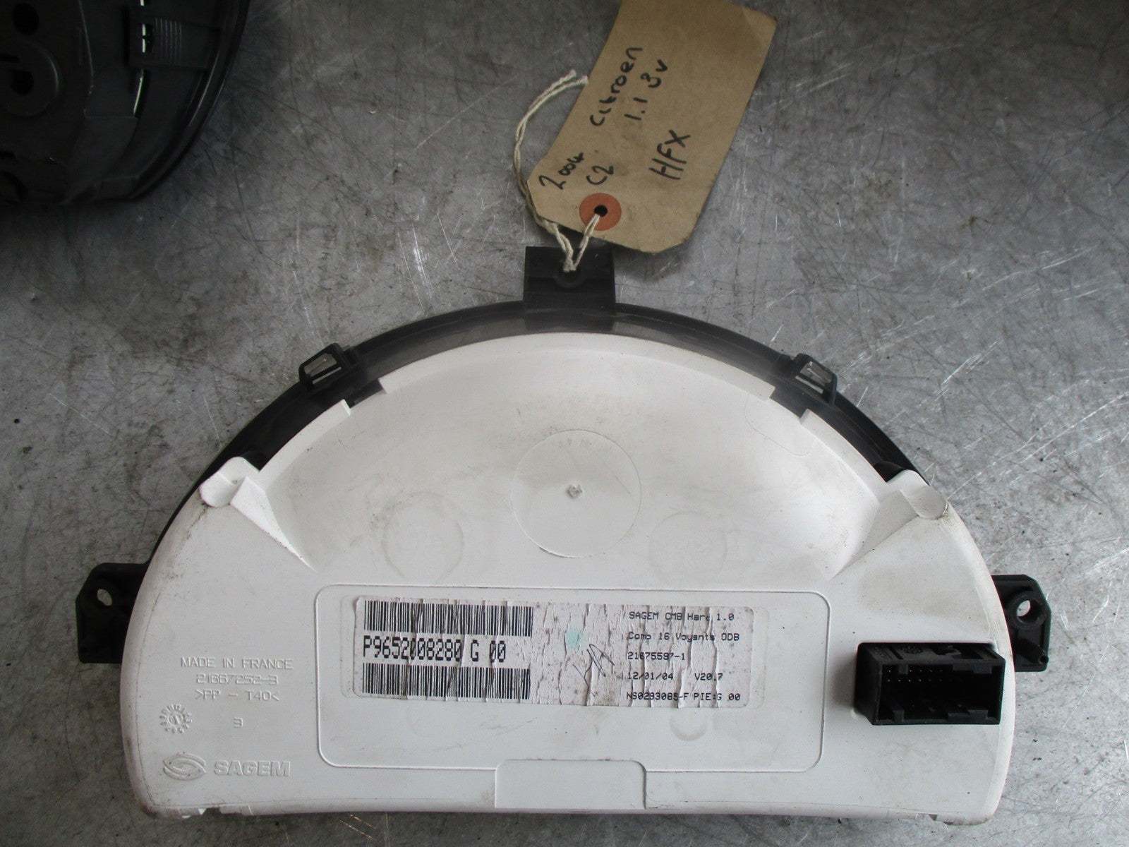 CITROEN C2 2004 1.1 8V CLOCKS SPEEDO INSTRUMENT CLUSTER P9652008280 G 00 HFX