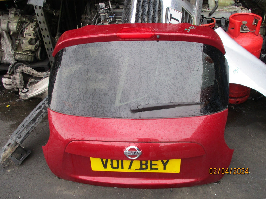 NISSAN JUKE MK1 2017 REAR COMPLETE TAILGATE BOOTLID MAGNETIC RED METALLIC NAJ